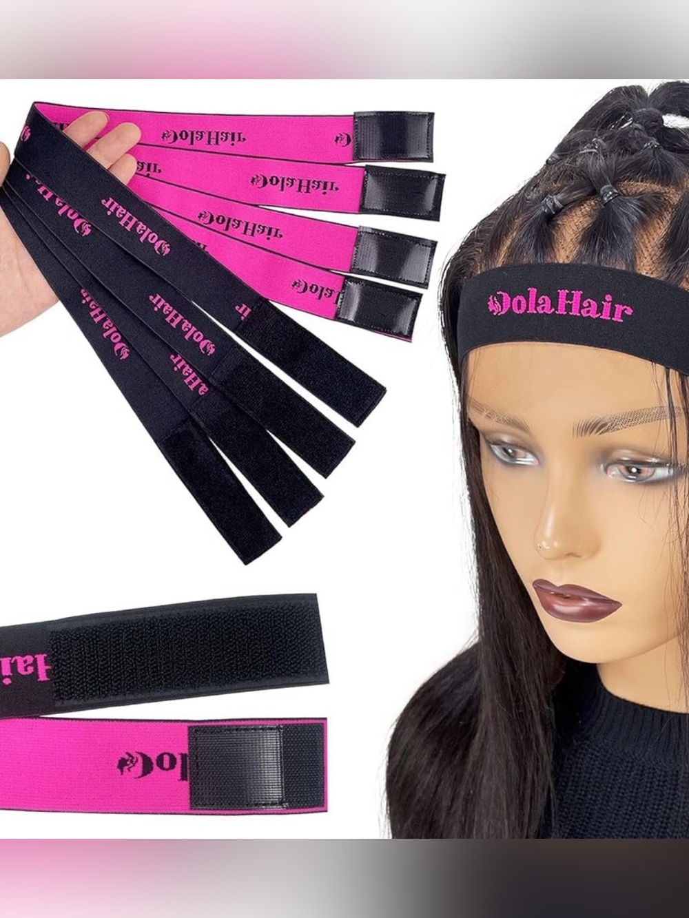 Dolahair Lace Melting Band - Elastic Edge Wrap for Wigs, 2 Bands, NWT